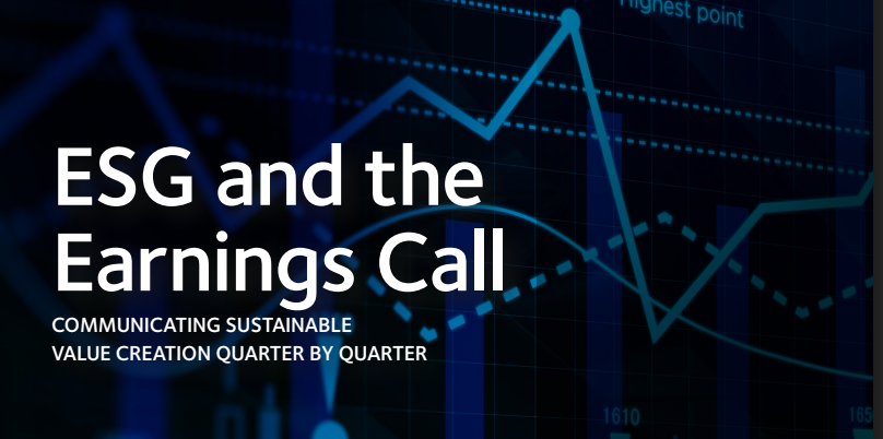 Integrating ESG in the Quarterly Earnings Call - NYU Stern