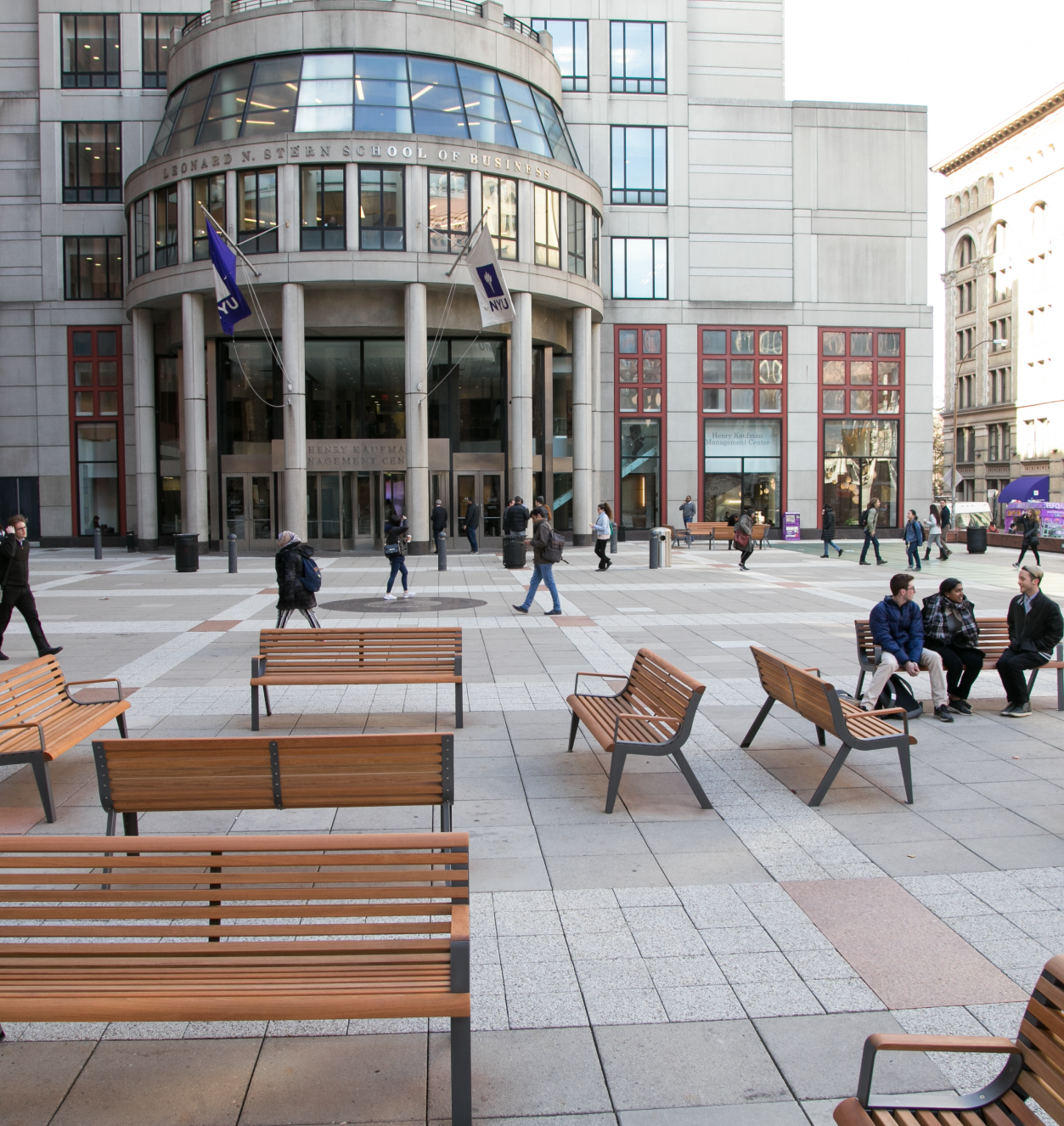 Benches on Gould Plaza