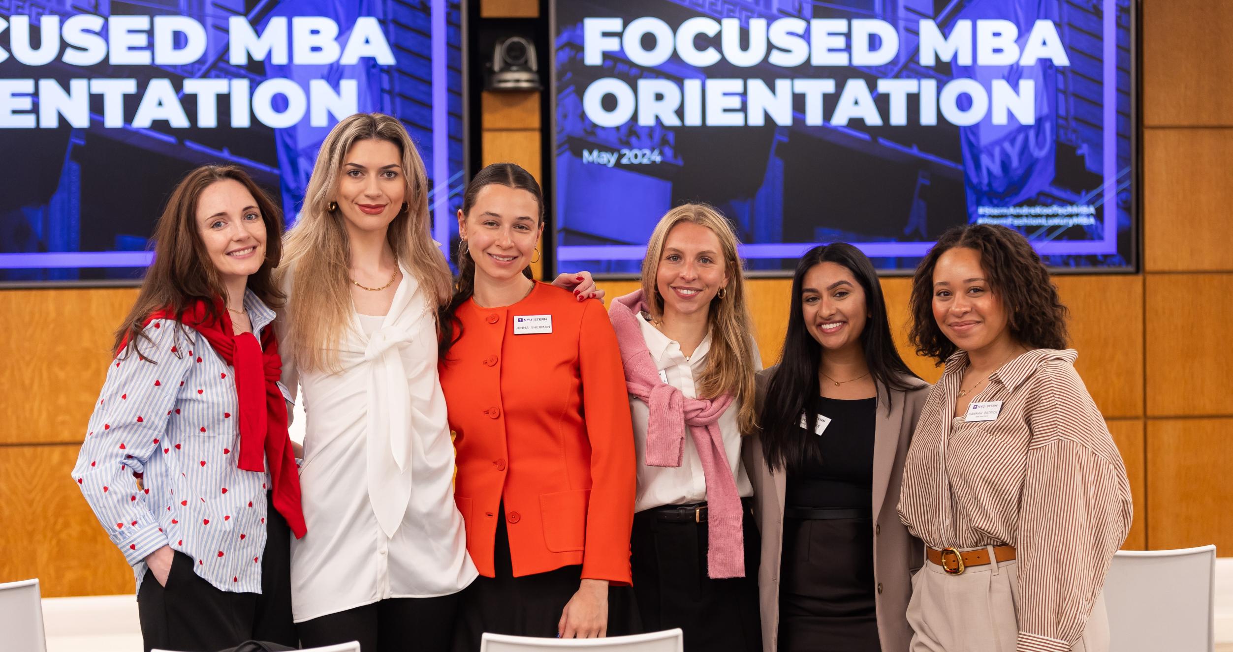 Students smile and pose at Focused Orientation