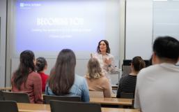 Suzy Welch teaching in a classroom