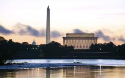 Photo of Washington Monument and the Lincoln Memorial in Washington DC