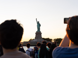 Ellis Island played host to Stern juniors reconnecting at the start of the academic year