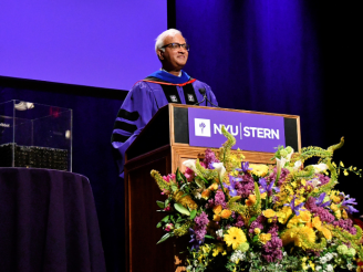 Dean Raghu Sundaram at the 2023 MS Commencement Ceremony