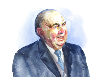 Henry Kaufman watercolor portrait