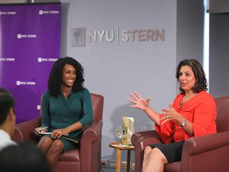 Professor Dolly Chugh and Jenn Wynn (MBA '14)