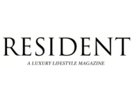 A logo of Resident, A Luxury Lifestyle Magazine