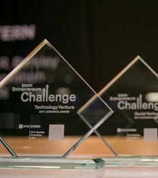 Berkley Entrepreneurs Challenge trophies