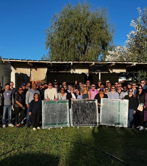 EMBA DC25 Students at Solar Panel farm in Buenos Aires