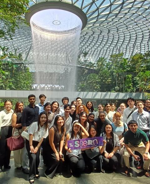 Students on a Stern Around the World trip to Singapore