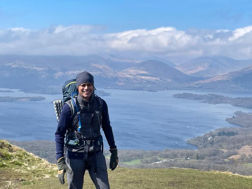 Arnold Sookram (MBA ’97) hiking