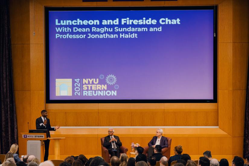 Fireside chat with Dean Raghu Sundaram and Professor Jonathan Haidt