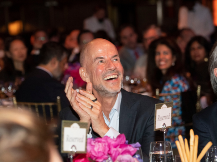 n: Dietrich Becker (MBA '91) is honored at the 2023 Haskins Giving Society Award Dinner