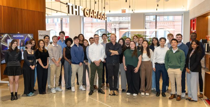 NYU Stern Undergraduate College students at The Microsoft Garage in NYC’s Soho neighborhood, down the street from NYU’s Washington Square campus. 