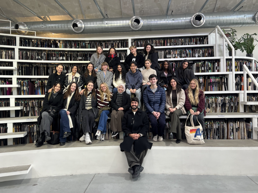 A group of students at Manteco Factory