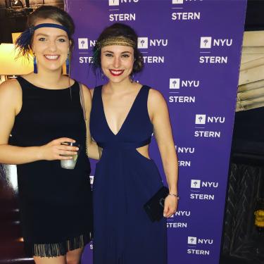 Maxine (left) at Stern’s spring fling