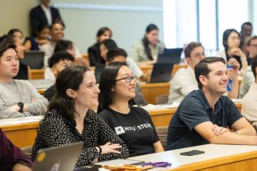 Students listening to Ritcha Ranjan speaking